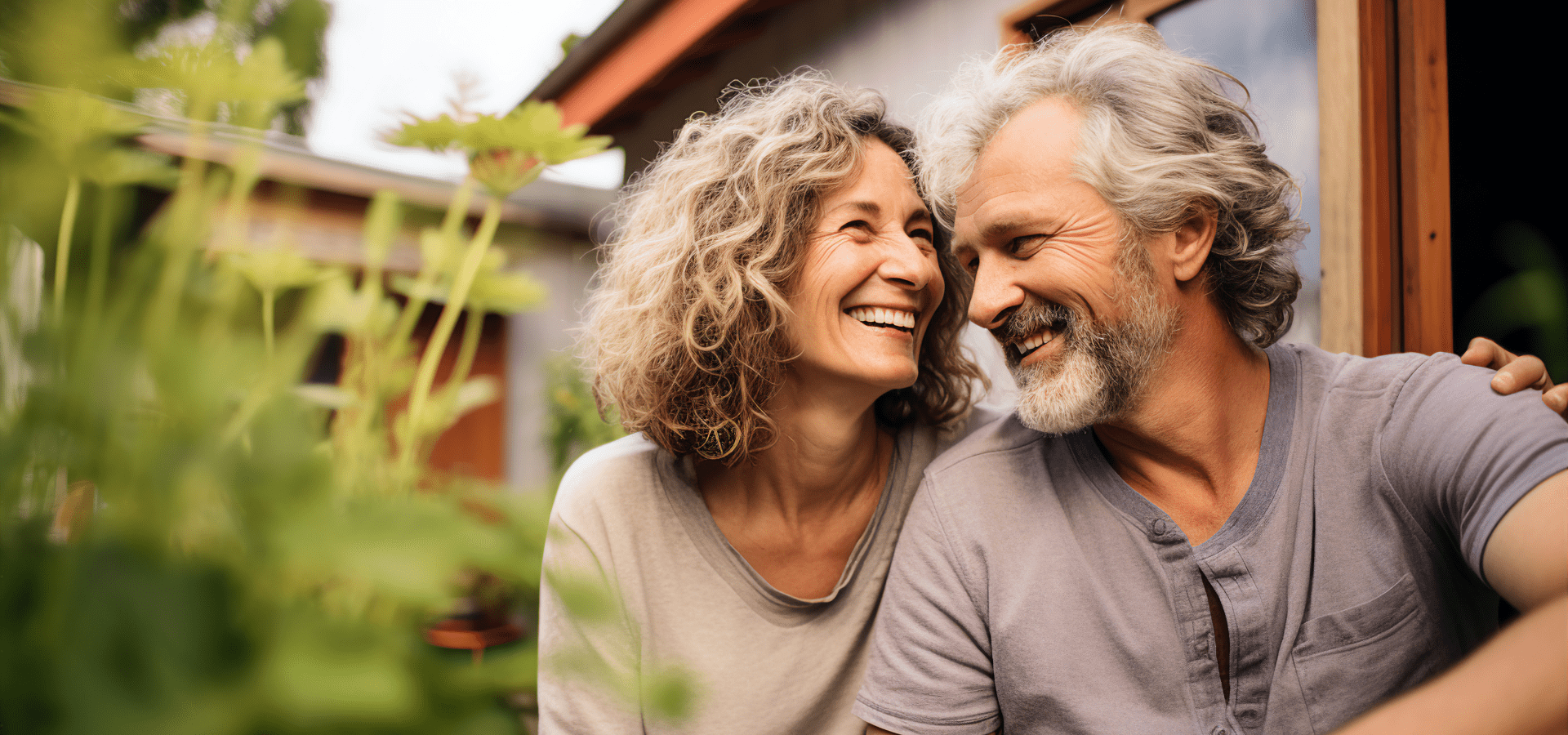 Happy couple smiling
