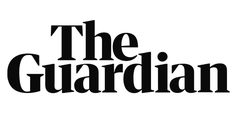 Black 'The Guardian' logo on a white background