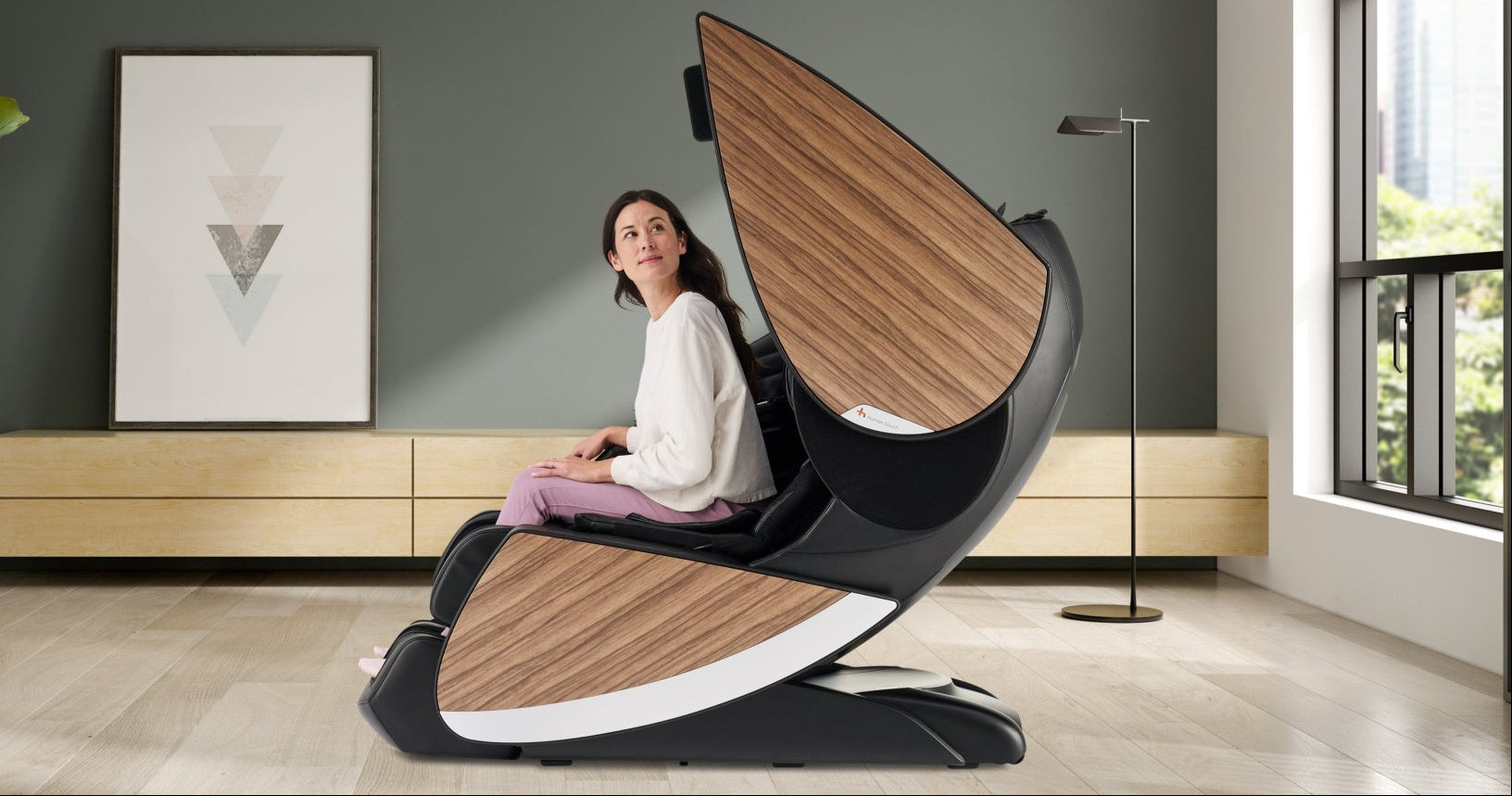 Woman in a Super Novo X Massage Chair