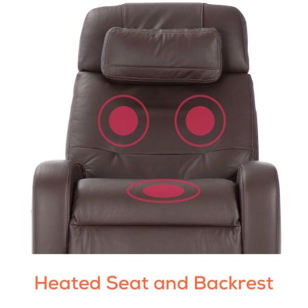 Showing heat feature in the brown Lito recliner