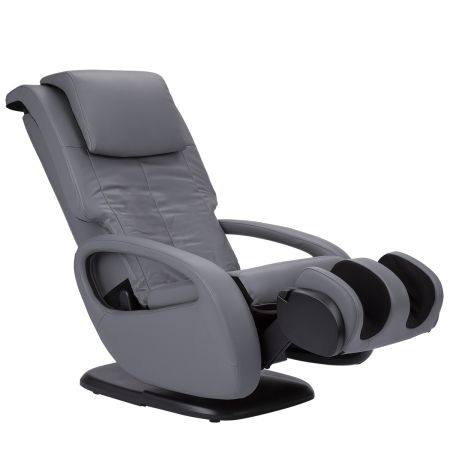 WholeBody® 7.1 Massage Chair  in Gray upholstery - Showing foot massager facing up