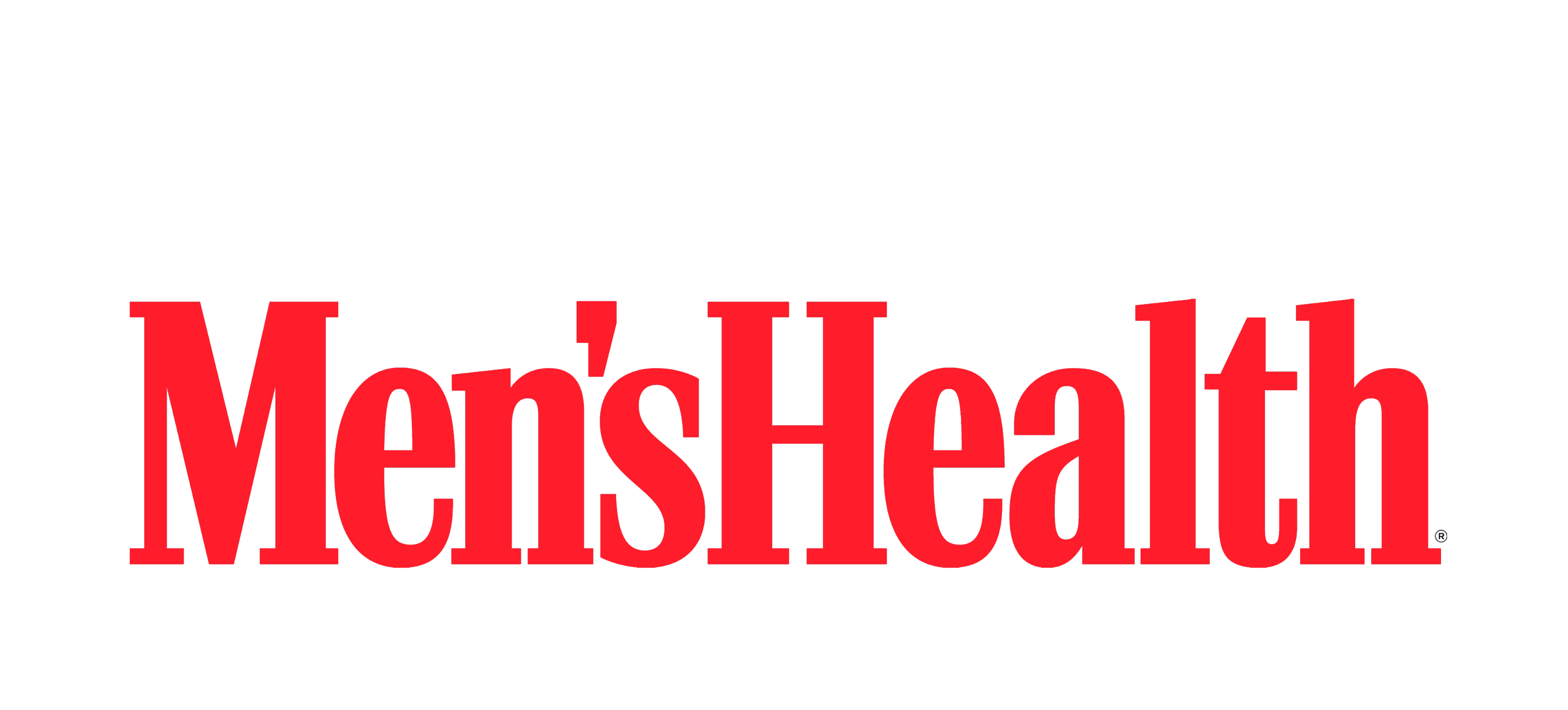 Red 'Men's Health' logo on a white background