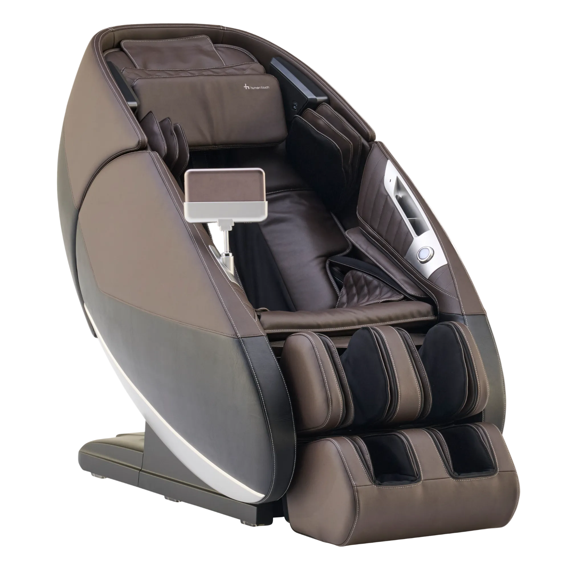 Espresso Super Novo 3.0 massage chair with control panel on a white background