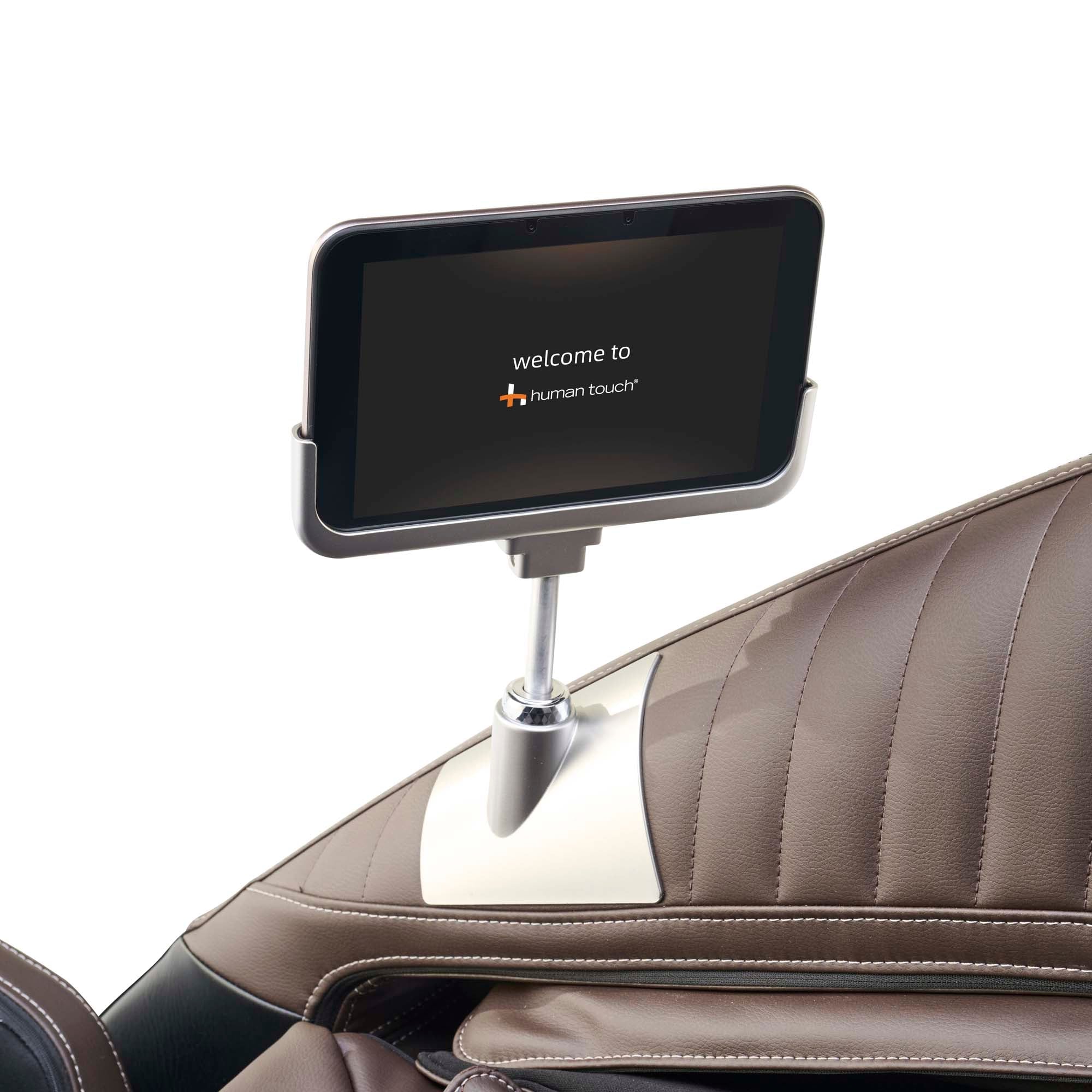Massage chair tablet controller close up