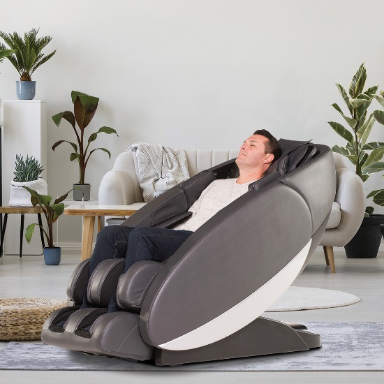 Man in gray Novo Massage Chair