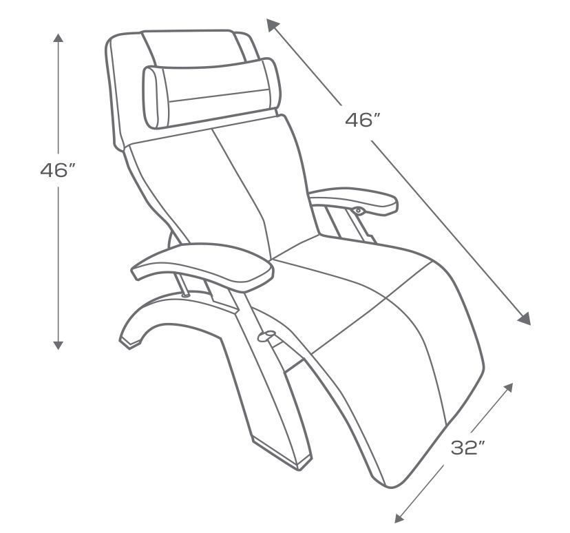 PC-610 Perfect Chair Dimensions