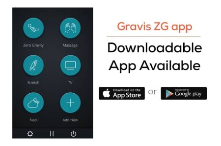 Gravis ZG Chair remote control - Showing app