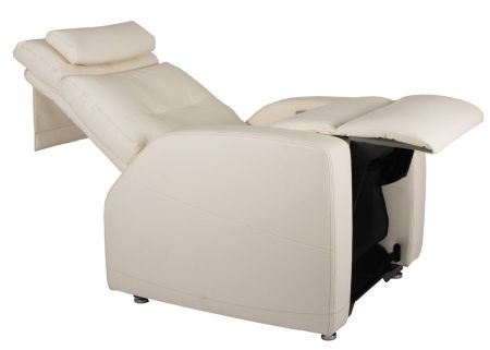 Laevo ZG Chair in Cream Upholstery, showing Reclined Position