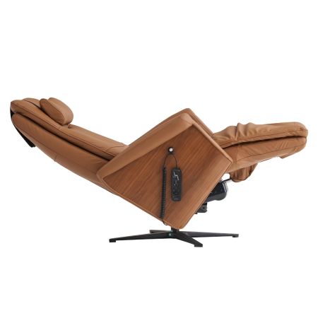 Circa ZG Chair - Latte colored profile view with chair in zero gravity position