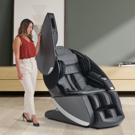 Woman using Super Novo X Massage Chair Doors