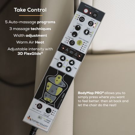 WholeBody® 7.1 Massage Chair  remote control features